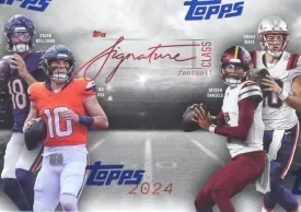 2024 Topps Signature Class Football Factory Sealed Blaster Box with (4) EXCLUSIVE Bronze & (2) Red & Yellow PARALLELS! Look for RC & Autos of