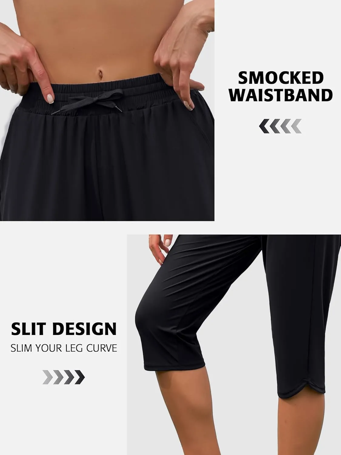 ATTRACO Womens Swim Capri Pants - Capri Swim Leggings for Women