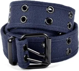 Boxed Gifts Parquet Casual Canvas Belt - Double Hole, Double Grommets for Men & Women
