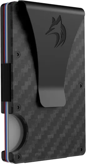 Carbon Wallets For Men - Slim RFID Blocking Front Pocket Wallet with Money Clip