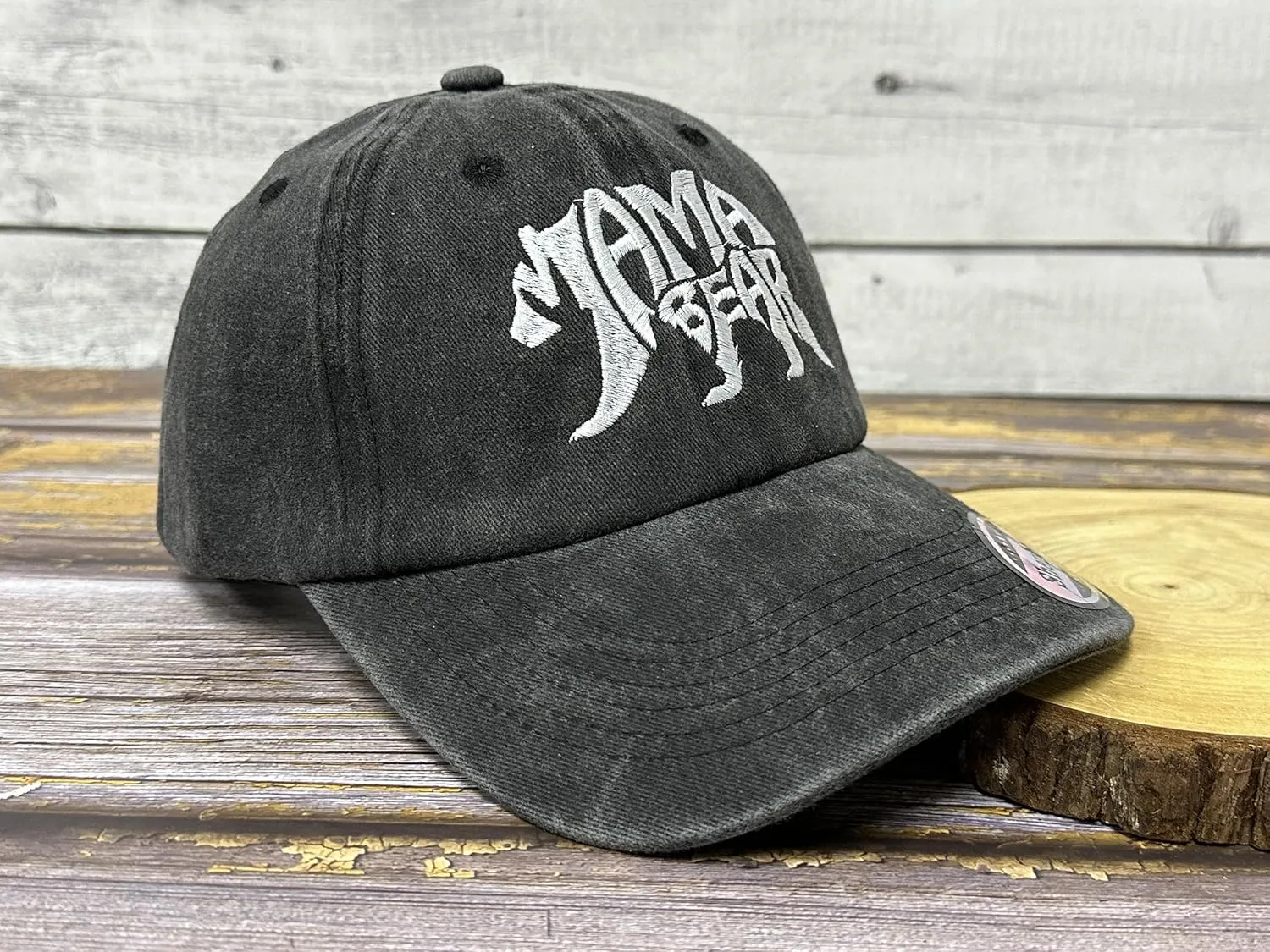 Embroidered Mama Bear and Papa Bear Hats