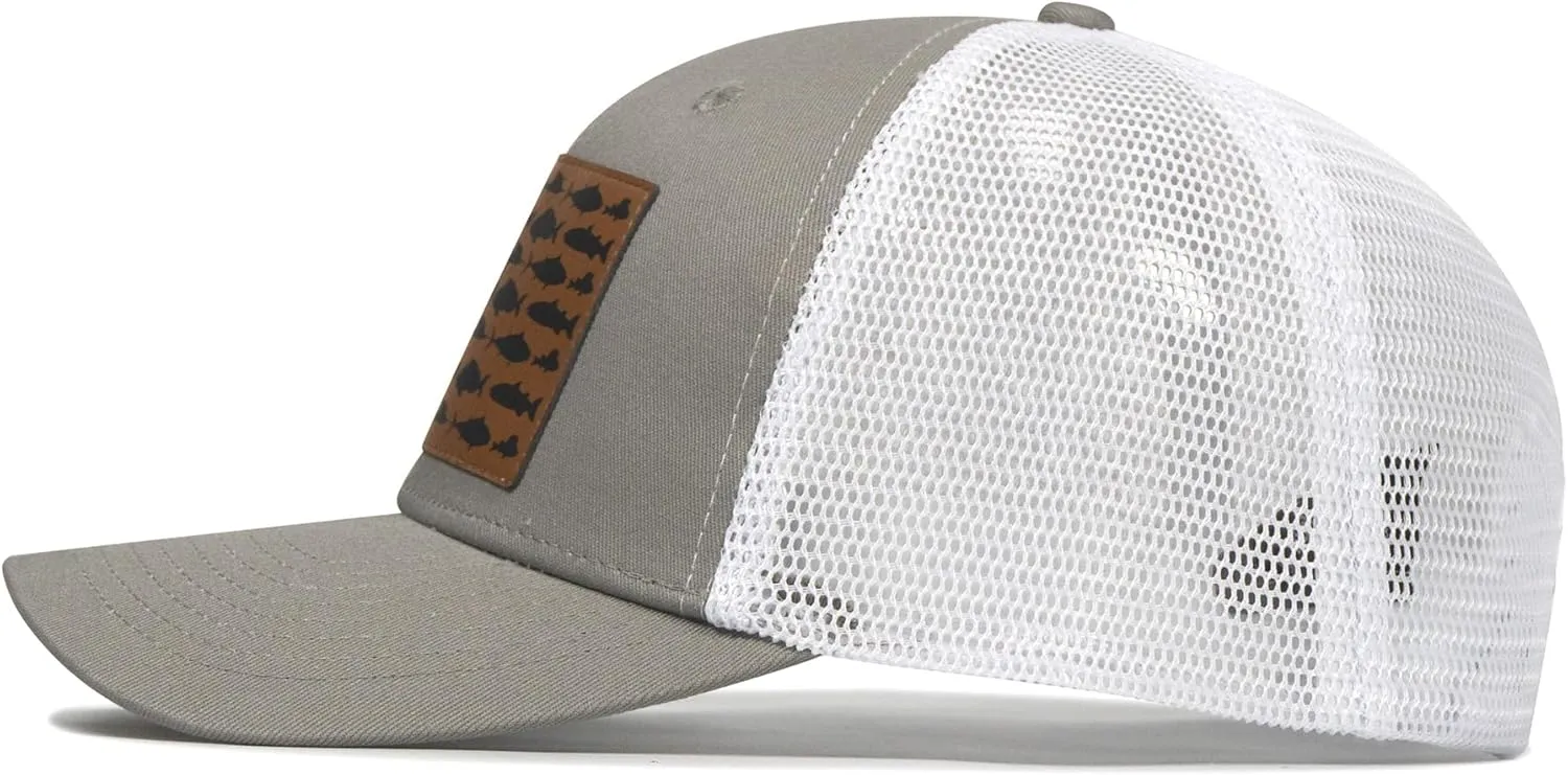 Fishing Gifts for Men Women, Funny Fish Flag Trucker Hat Baseball Cap for Fisherman Unique Stuff