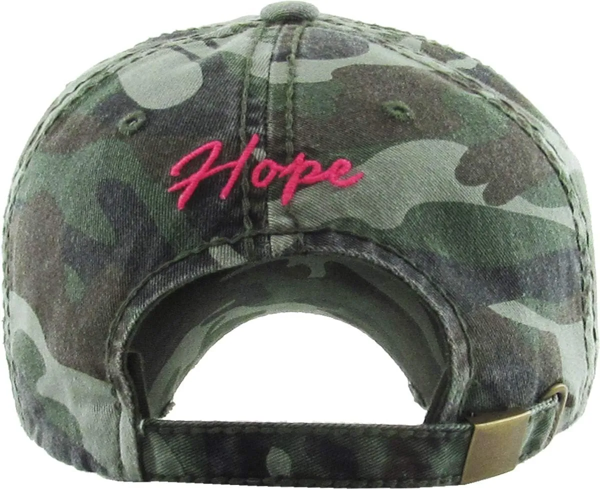 Funky Junque Breast Cancer Awareness Ribbon Baseball Cap Dad Hat for Women