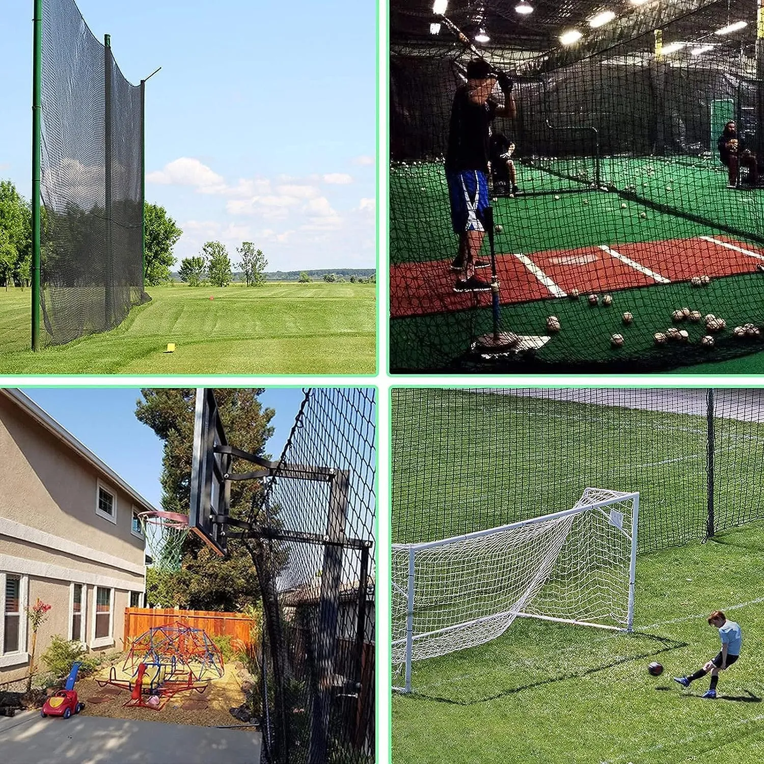 Golf Practice Net Golf Ball Hitting NettingNet Only, Heavy Duty Nylon Golf Sports Netting Barrier Nets 10x10ft/10x15ft/10x20ft/10x25ft/10x30ft/10x40ft
