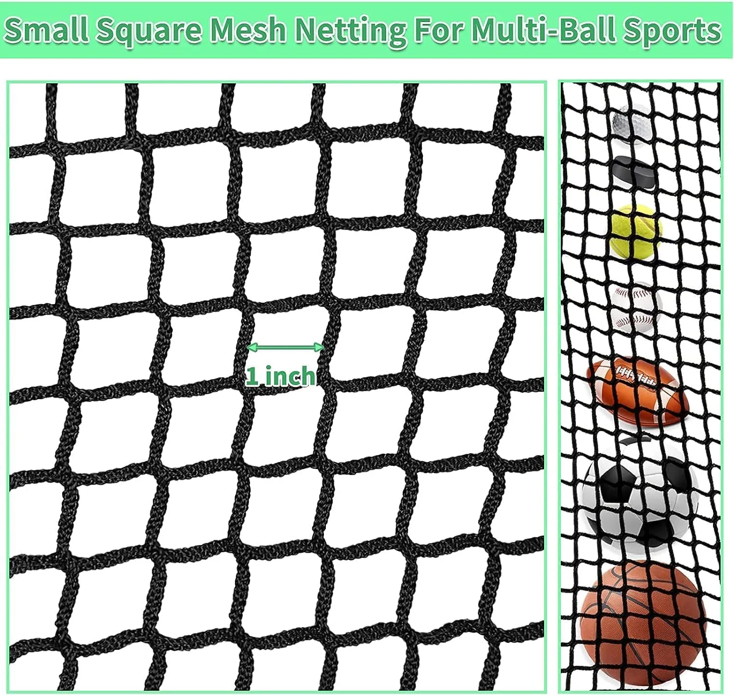 Golf Practice Net Golf Ball Hitting NettingNet Only, Heavy Duty Nylon Golf Sports Netting Barrier Nets 10x10ft/10x15ft/10x20ft/10x25ft/10x30ft/10x40ft
