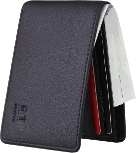 Gostwo Slim Wallet for Men Minimalist Leather ID Window Front Pocket Bifold Wallet