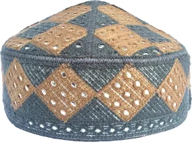 Kufi Men's Unisex Skull Cap Colorful Women's Designer Solid Hat Hand Embroidered Kufi Caps Knitted Beanie Summer Headwear