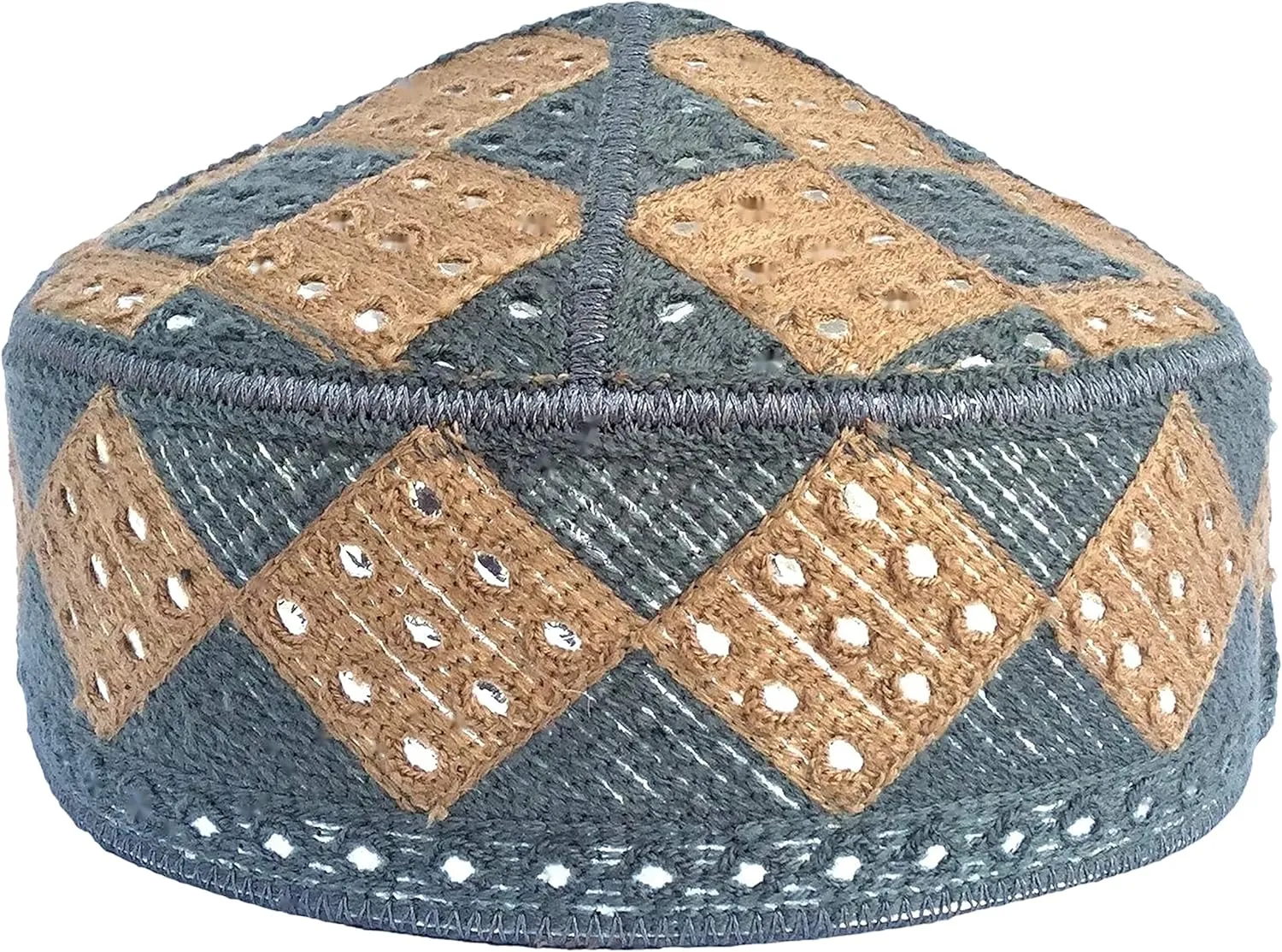 Kufi Men's Unisex Skull Cap Colorful Women's Designer Solid Hat Hand Embroidered Kufi Caps Knitted Beanie Summer Headwear
