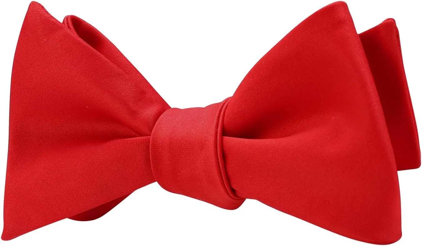 PenSee Mens Solid Bowtie Woven Self Tie Bow Ties Tuxedo & Wedding Bowties