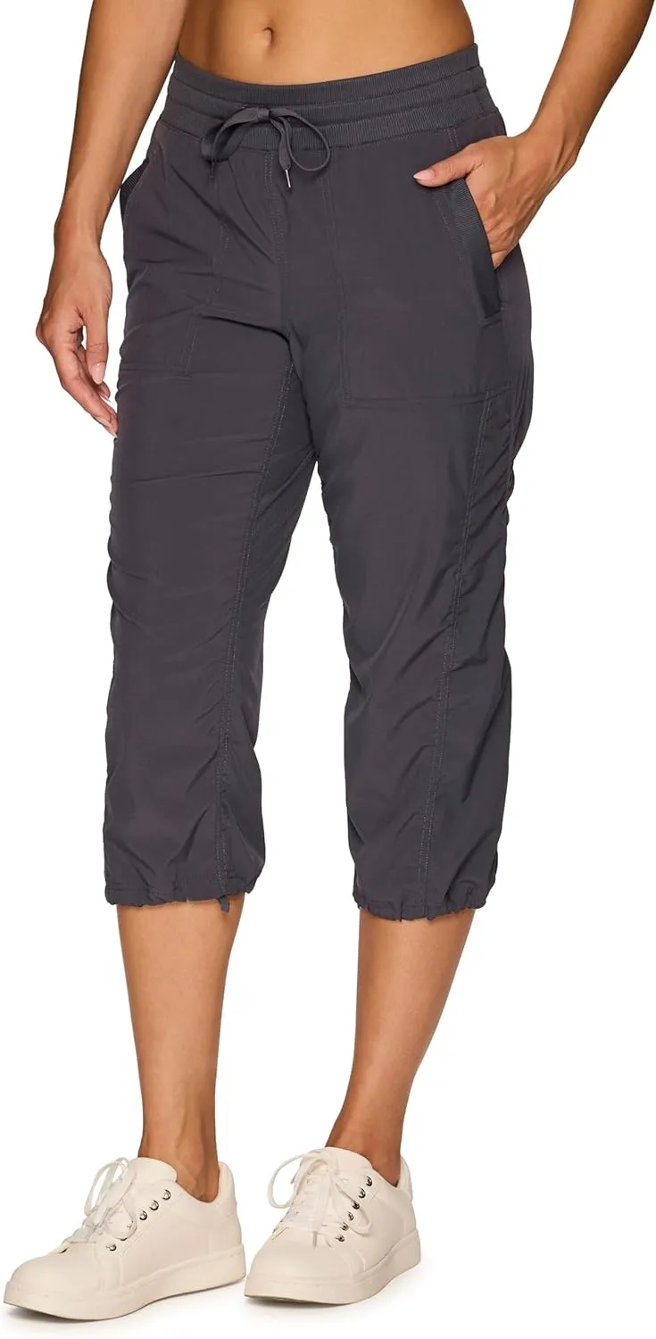 RBX Active Capri Pants for Women Joggers Stretch Lightweight Womens Casual Pant Capri with Drawstring