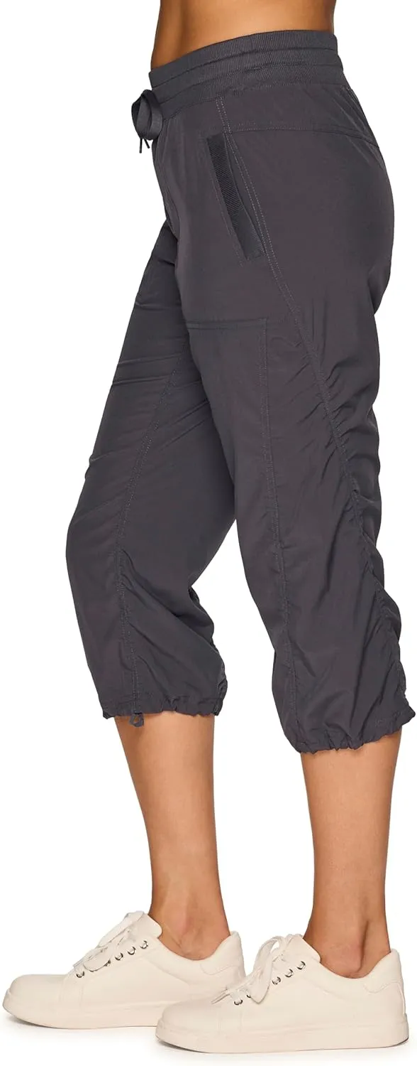 RBX Active Capri Pants for Women Joggers Stretch Lightweight Womens Casual Pant Capri with Drawstring