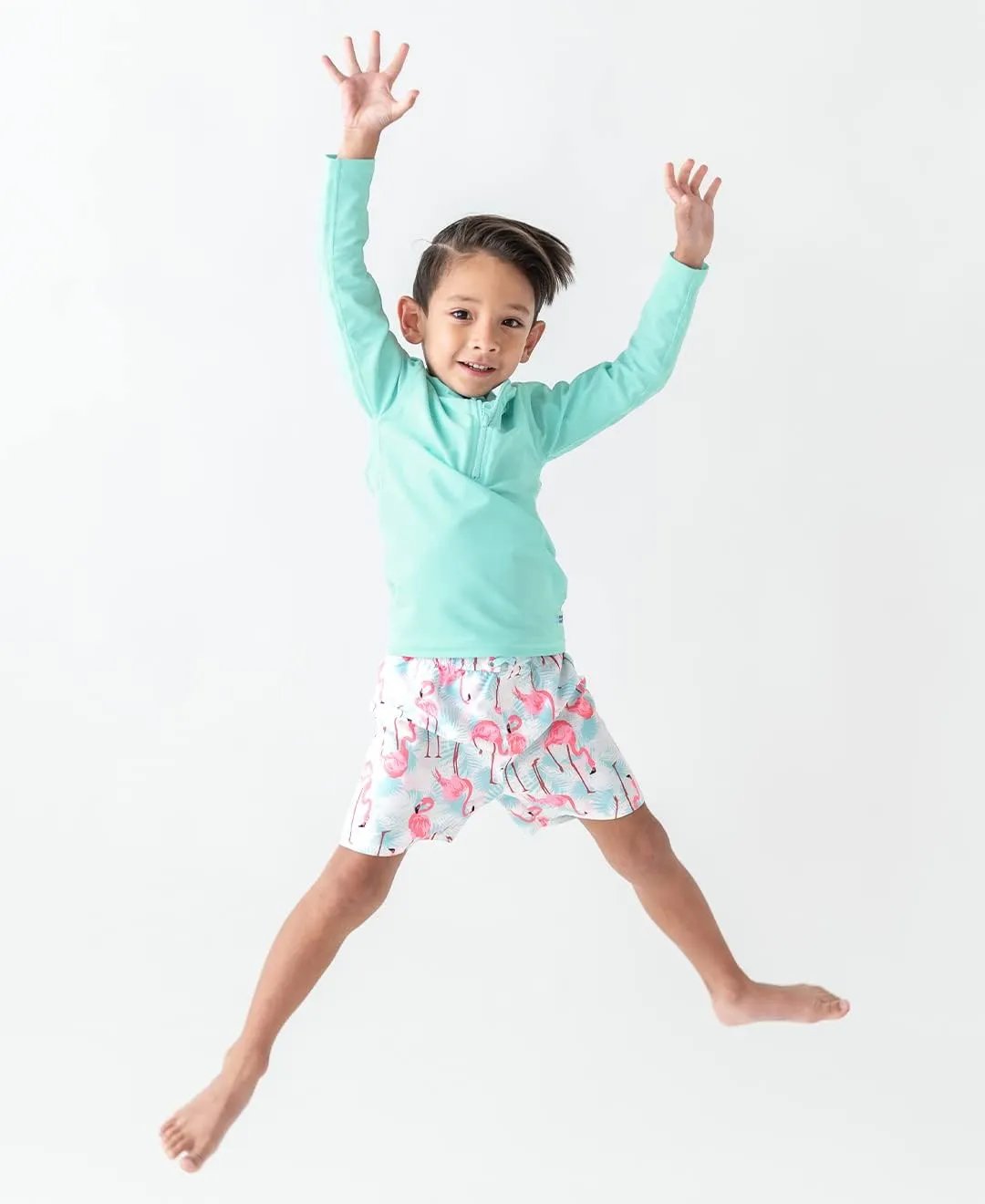 RUGGEDBUTTS Baby/Toddler Boys Long Sleeve Rash Guard Swim Shirt w/UPF 50 