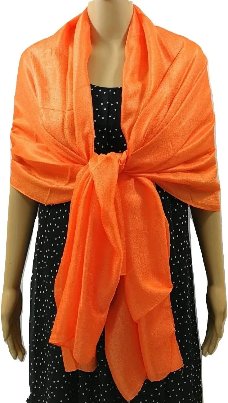Shanlin Solid Color Silk Feel Long Scarves