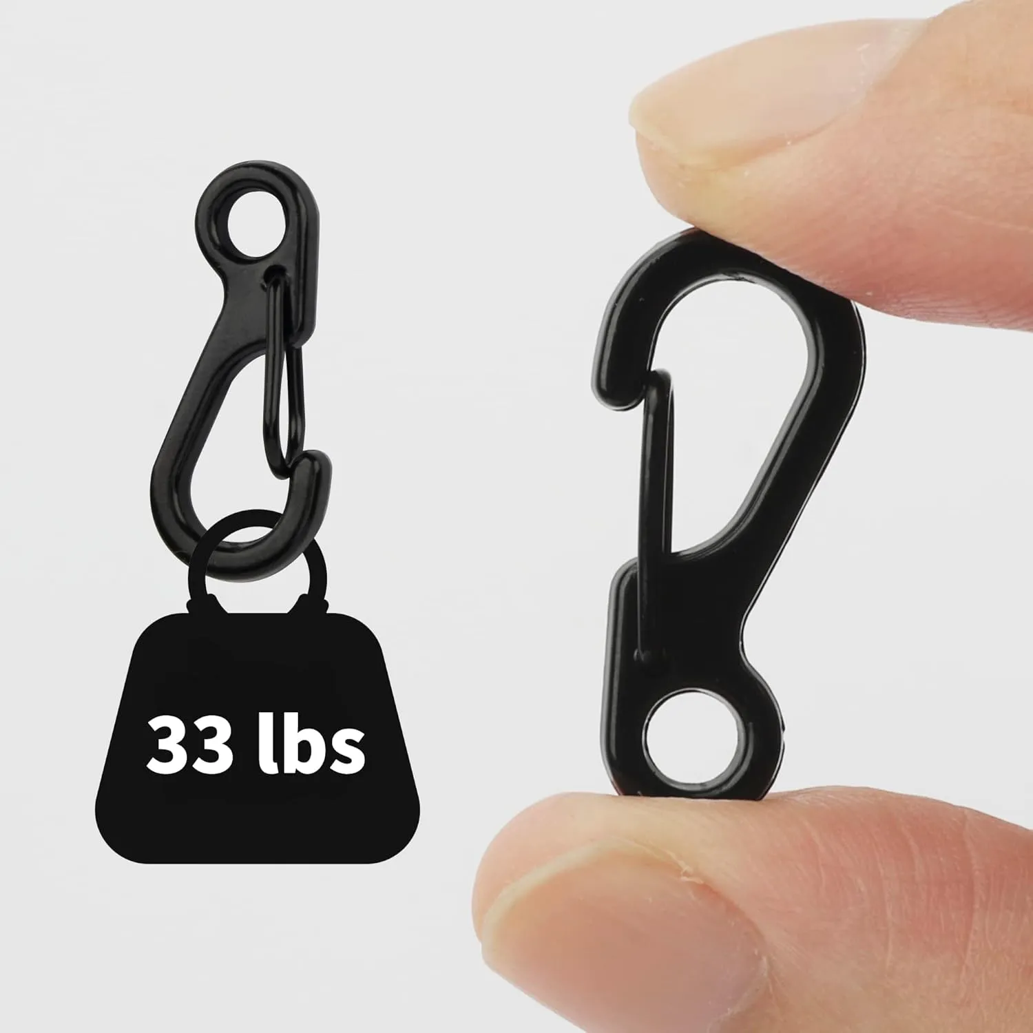 SWATOM Small Mini Carabiner Clip Tiny Spring Snap Hook Keychains Micro Carabiners for Paracord EDC Alloy Key Rings Outdoor Hiking Fishing Camping Backpack Accessories