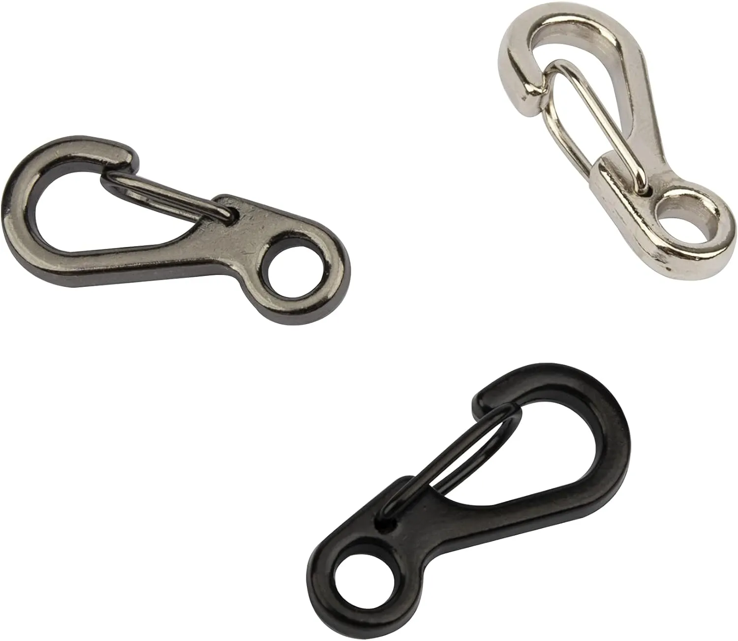 SWATOM Small Mini Carabiner Clip Tiny Spring Snap Hook Keychains Micro Carabiners for Paracord EDC Alloy Key Rings Outdoor Hiking Fishing Camping Backpack Accessories