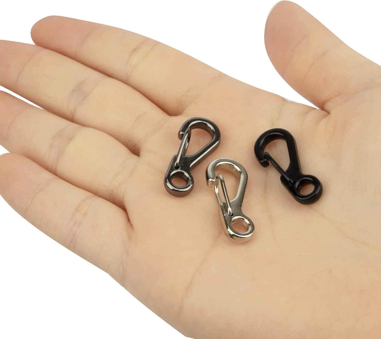 SWATOM Small Mini Carabiner Clip Tiny Spring Snap Hook Keychains Micro Carabiners for Paracord EDC Alloy Key Rings Outdoor Hiking Fishing Camping Backpack Accessories