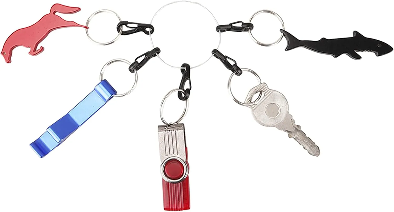 SWATOM Small Mini Carabiner Clip Tiny Spring Snap Hook Keychains Micro Carabiners for Paracord EDC Alloy Key Rings Outdoor Hiking Fishing Camping Backpack Accessories