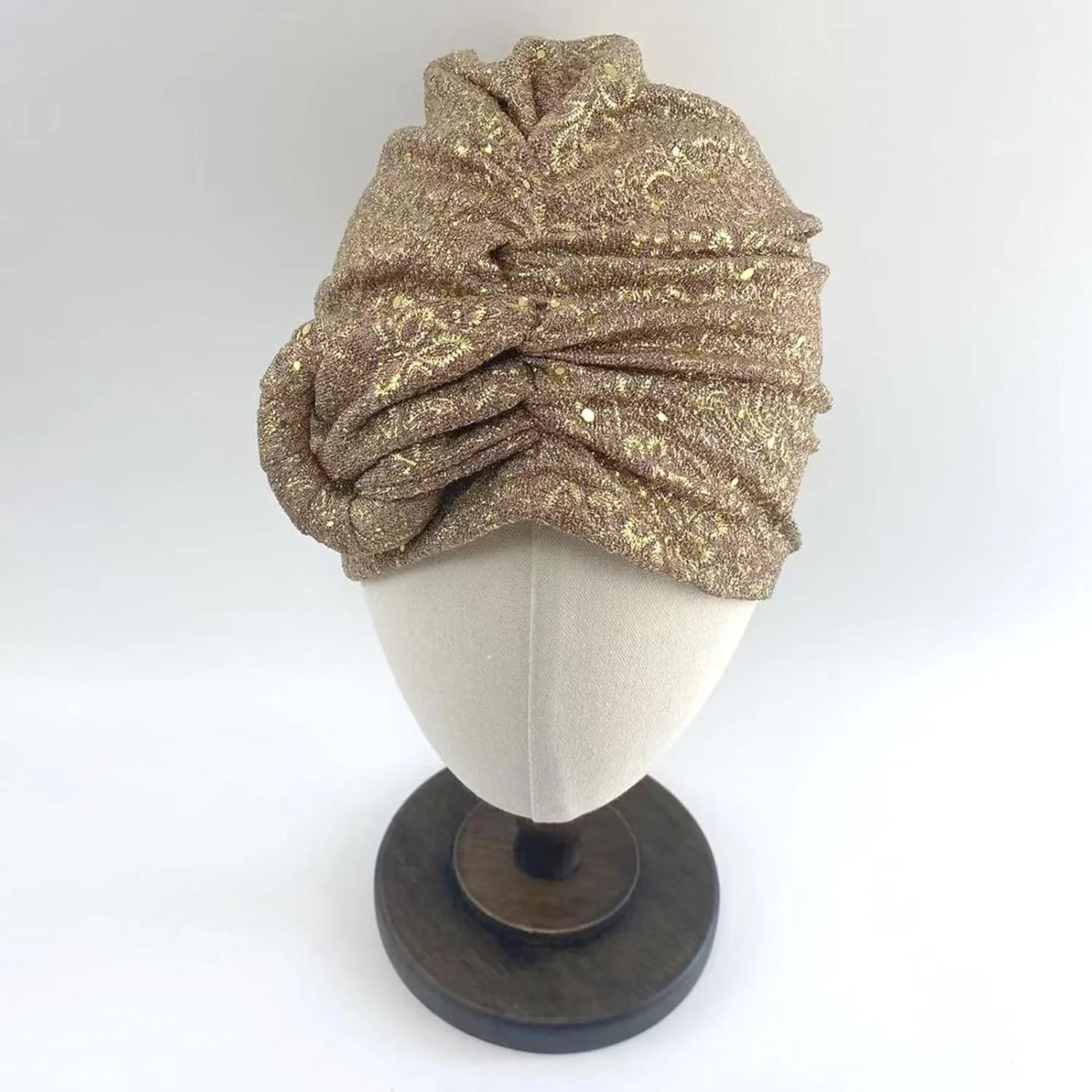 Turbans for Women Retro Hijab Cap Hair Coverings Sequin Head Wraps Fashion Floral African Hats