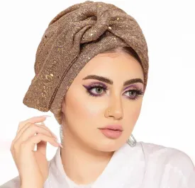 Turbans for Women Retro Hijab Cap Hair Coverings Sequin Head Wraps Fashion Floral African Hats