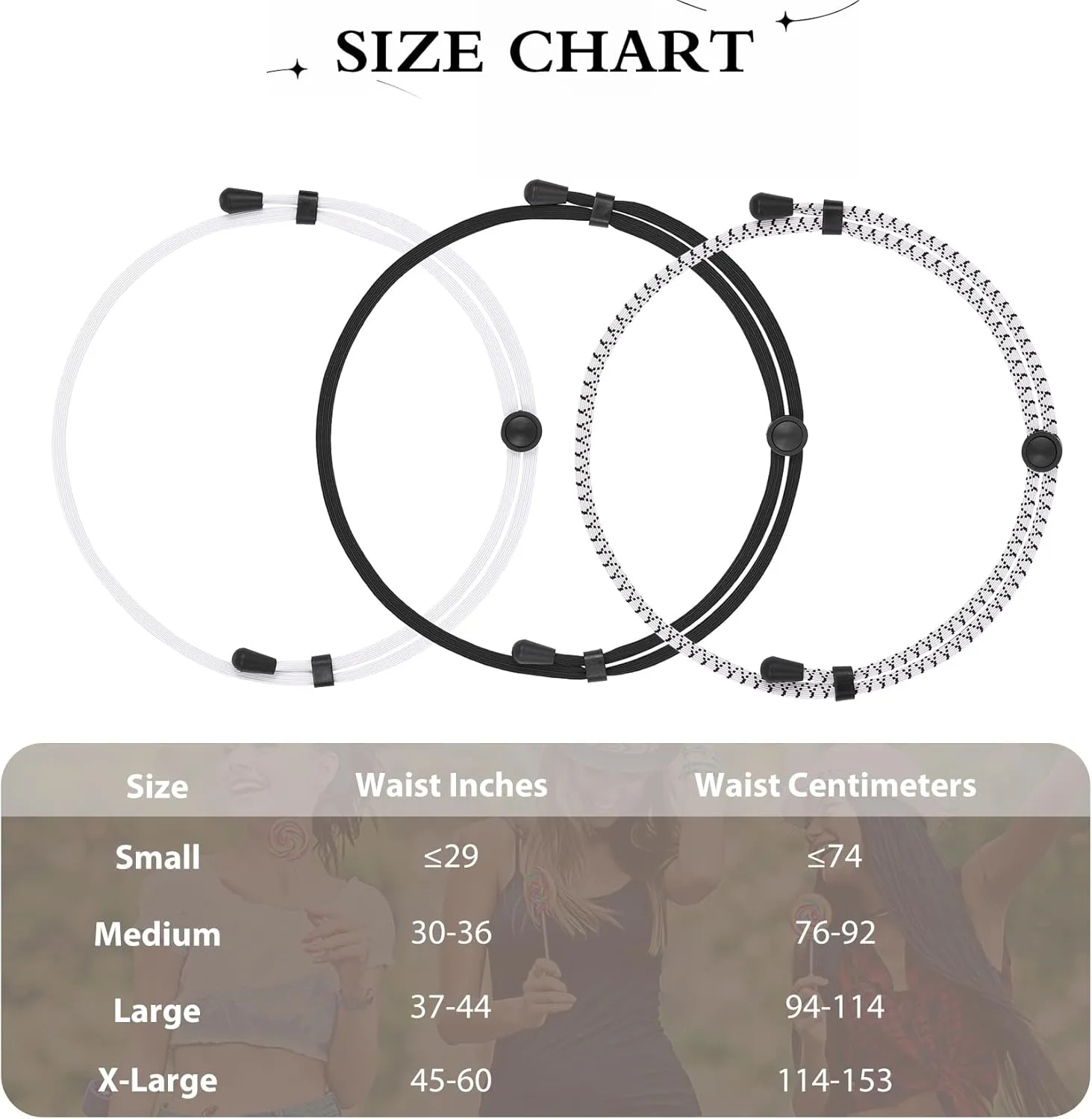 WHIPPY 2Pack Tuck Band Tool for Women Elastic Stretch Belts Tucking Shirts Sweater Cropping Belt Adjustable Crop Band for Top