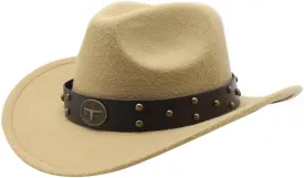 Woolen Felt Hat for Adult with Belt Fashion Carnivals Party Costume Cap Women Men Halloween Festival Headwear